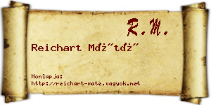 Reichart Máté névjegykártya